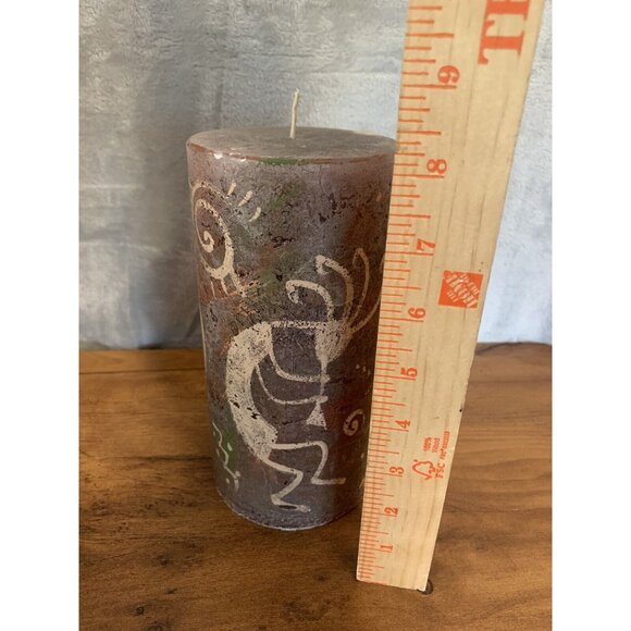 Kokopelli Pillar Candle NEW 8” Tall Hopi Glows When Lit Flute Rare - Picture 7 of 8